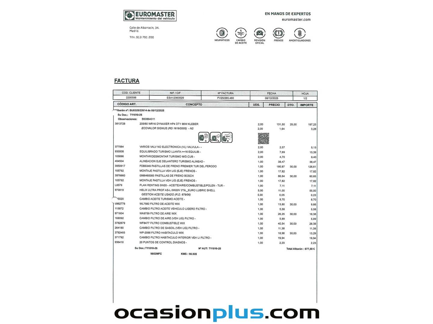 Foto del mantenimiento del Volkswagen Caddy Volkswagen Caddy Kombi 2.0 TDI (102 CV)