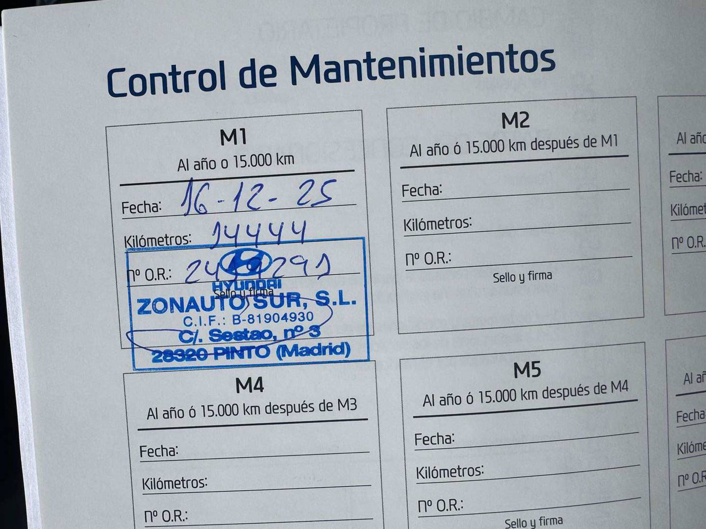 Foto del mantenimiento del Hyundai i30 Hyundai i30 1.5 TGDI 48V N Line (140 CV)