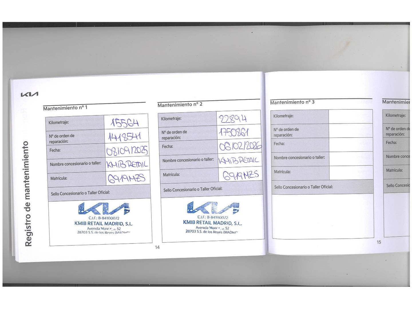 Foto del mantenimiento del KIA Ceed KIA Ceed 1.0 T-GDI Drive (100 CV)