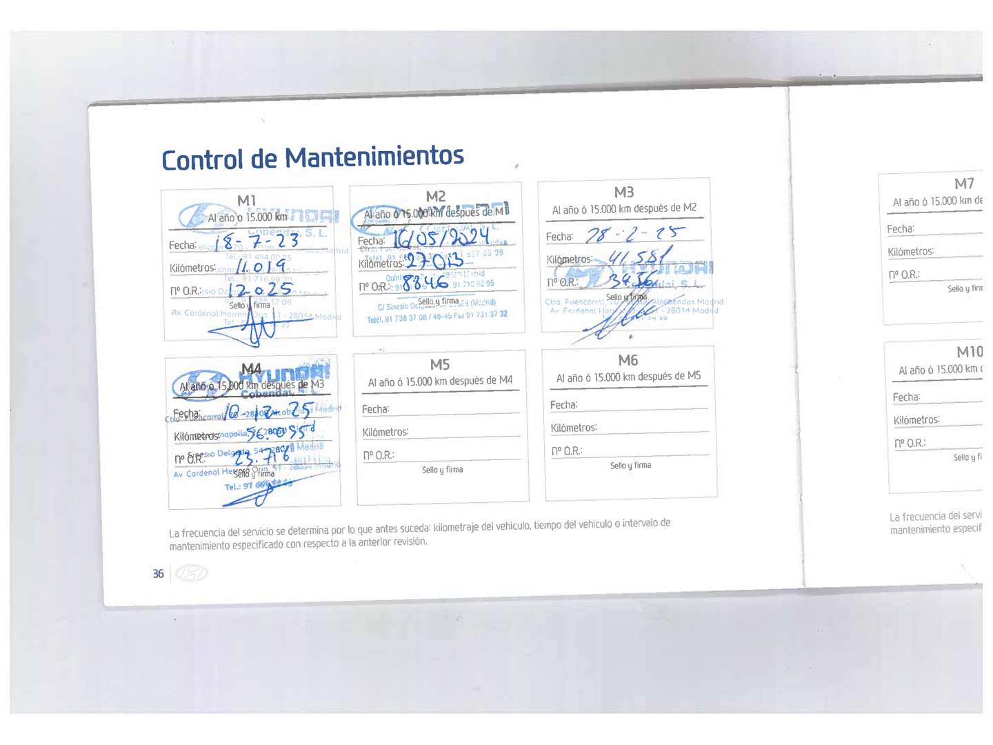 Foto del mantenimiento del Hyundai Bayon Hyundai Bayon 1.0 TGDI 48V Maxx (100 CV)