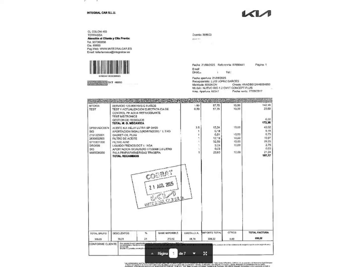 Foto KIA Rio Kia Rio 1.2 CVVT Concept Plus (84 CV)