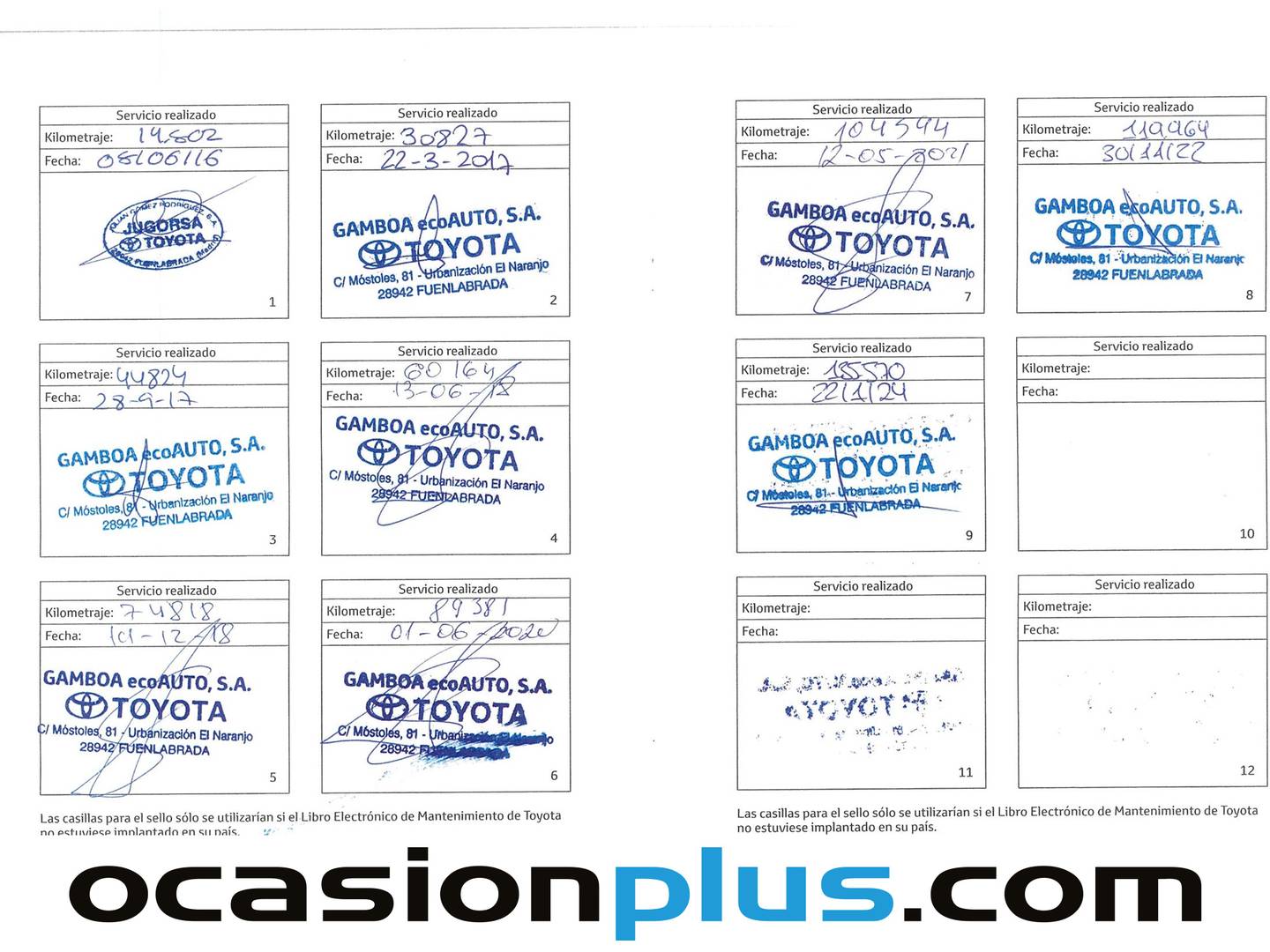 Foto del mantenimiento del Toyota Rav4 Toyota Rav4 120D Advance 4x2 (124 CV)