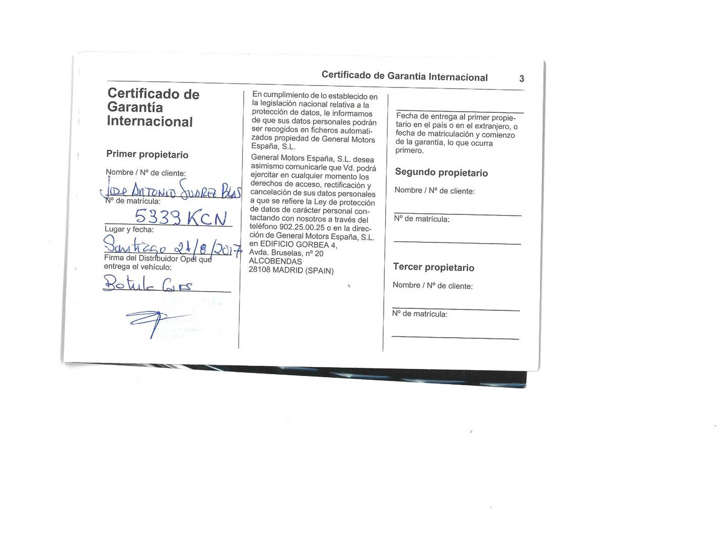 Foto del mantenimiento del Opel Astra Opel Astra 1.6 CDTi Dynamic (110 CV)