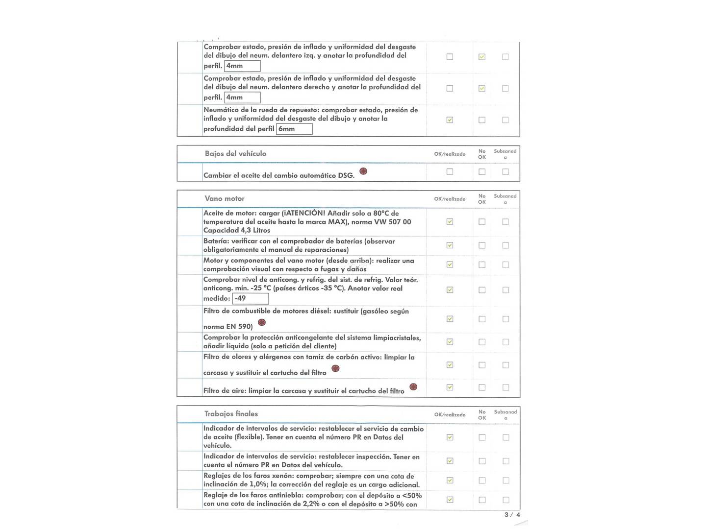 Foto del mantenimiento del Volkswagen Tiguan Volkswagen Tiguan Sport 2.0 TDI BMT 4Motion 103 kW (140 CV) DSG