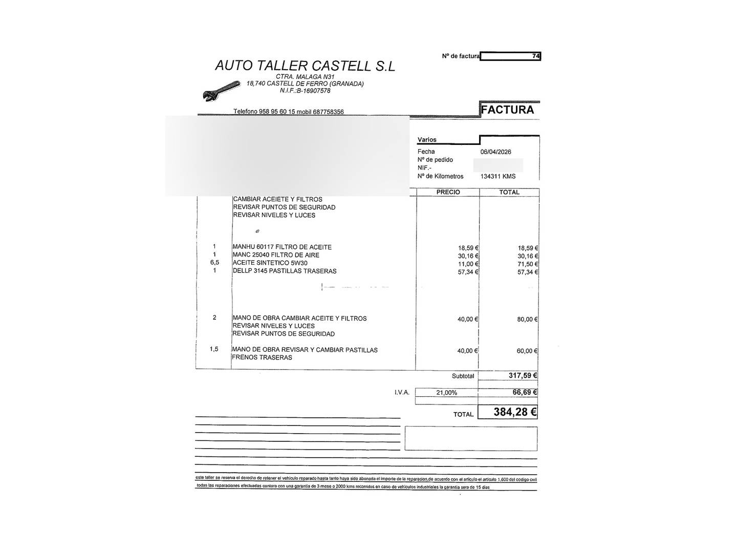 Foto del mantenimiento del Nissan X-TRAIL Nissan X-Trail 1.6 dCi Tekna Xtronic (130 CV)