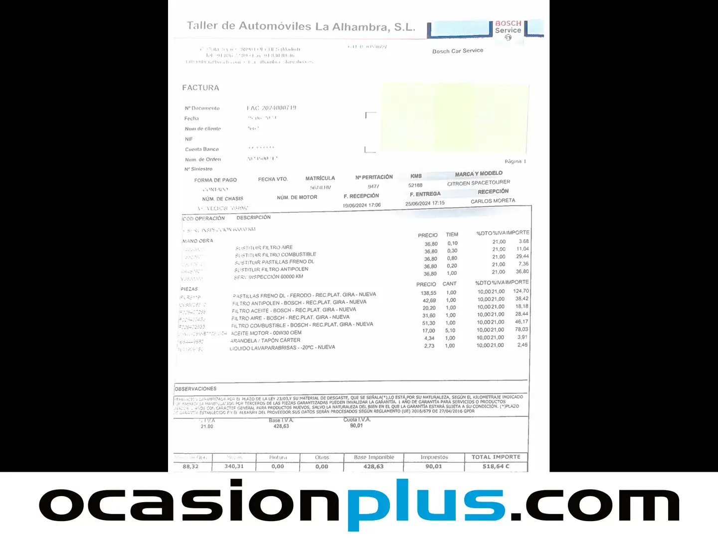 Foto Citroën Spacetourer CITROEN Spacetourer Talla M BlueHDi (180CV) EAT8 Business 7 Plazas