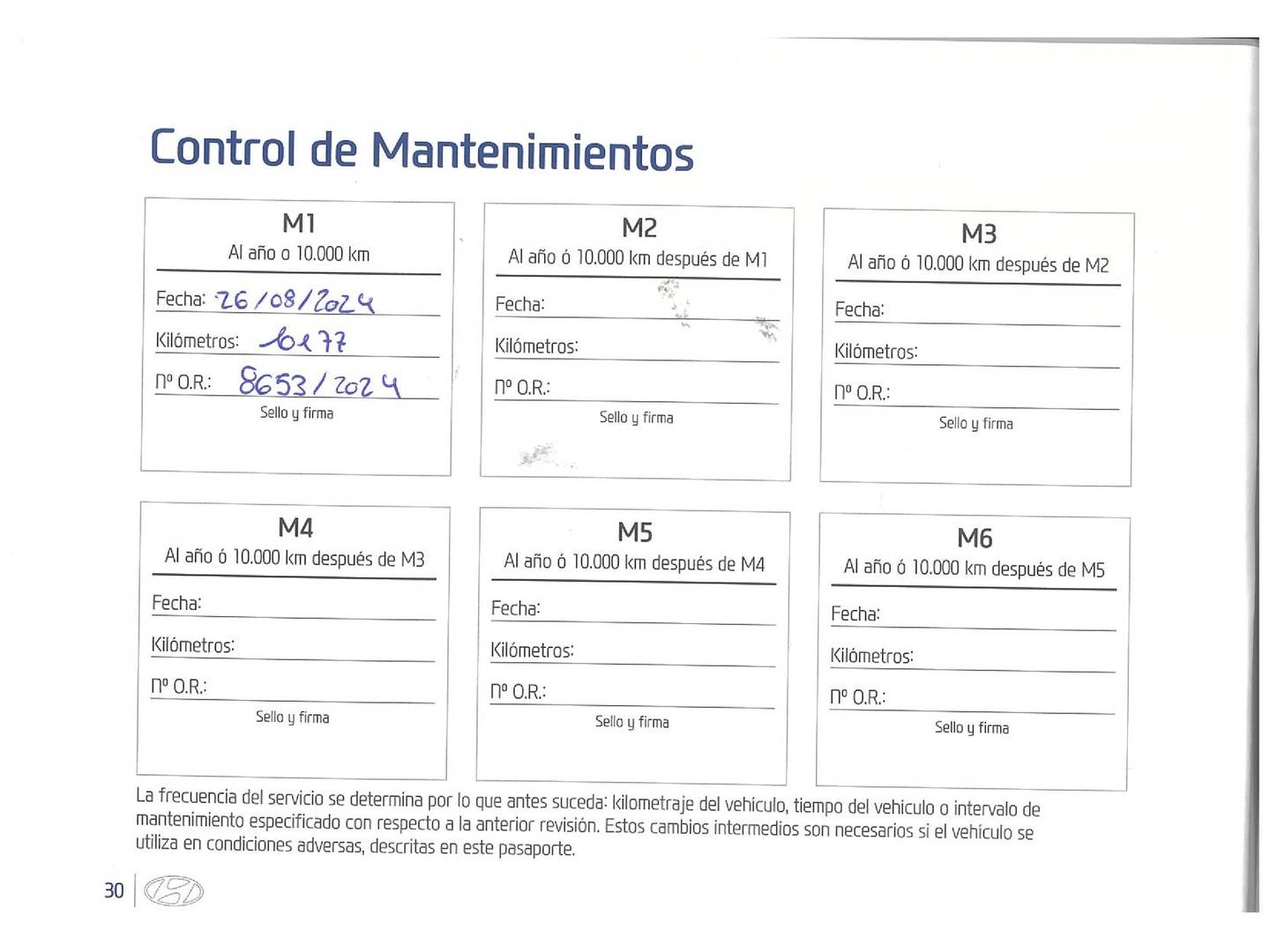 Foto del mantenimiento del Hyundai i30 Hyundai i30 2.0 TGDI N Performance Sky DCT (280 CV)