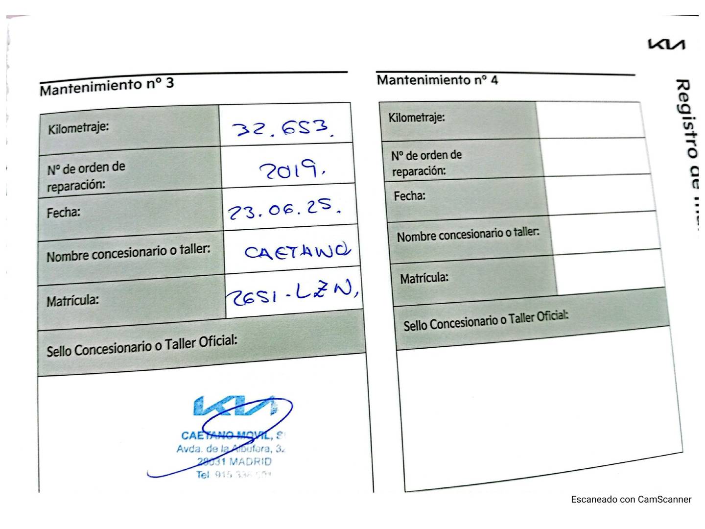 Foto del mantenimiento del KIA Niro Kia Niro 1.6 GDi HEV Concept (141 CV)