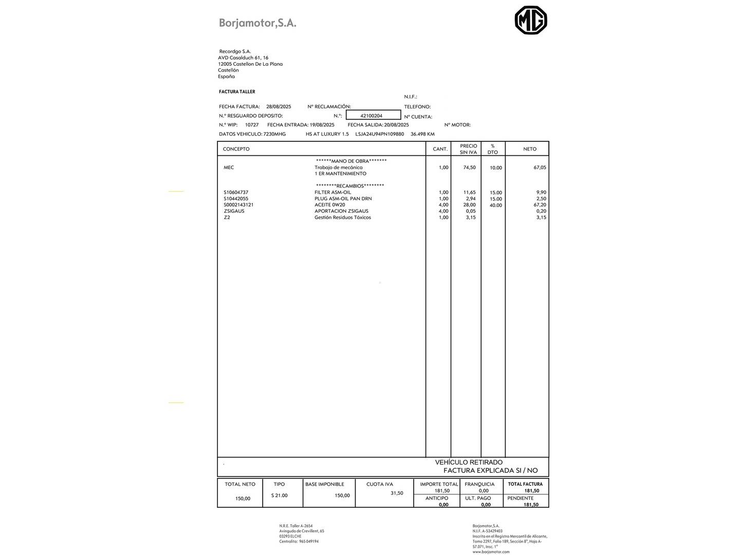 Foto MG HS MG HS 01.5 Turbo GDI Comfort DCT (162 CV)