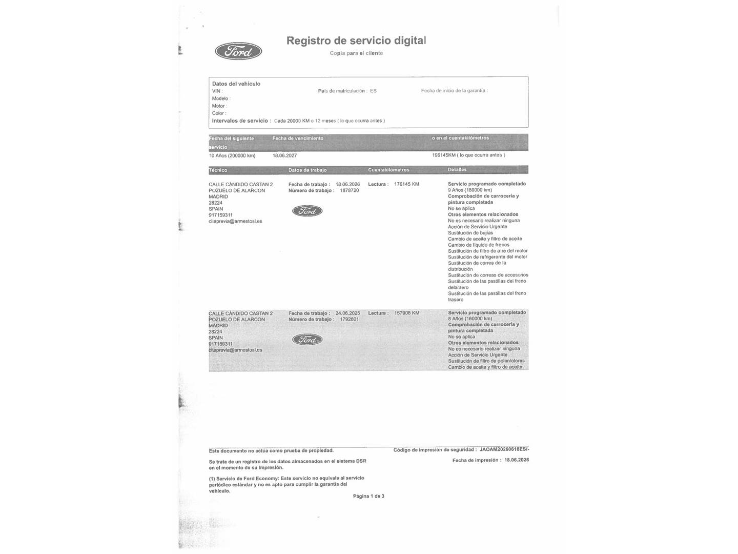 Foto del mantenimiento del Ford C-Max Ford C-Max 1.0 EcoBoost S&S Trend+ (125 CV)