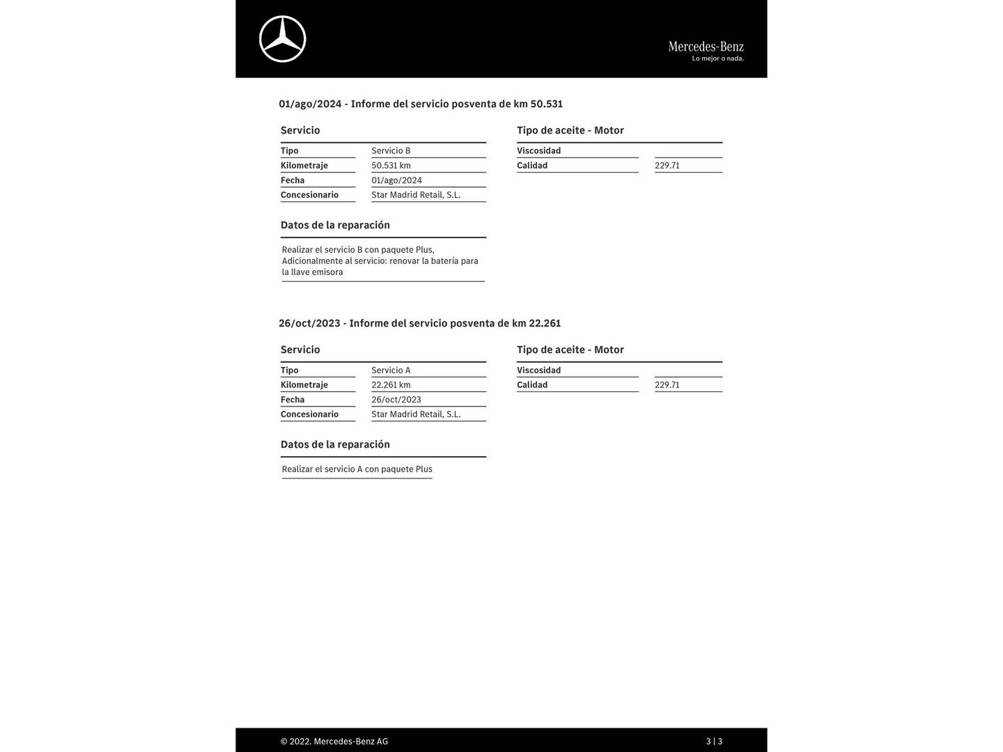 Foto del mantenimiento del Mercedes Clase A Mercedes Clase A 180 (136 CV) Pack AMG
