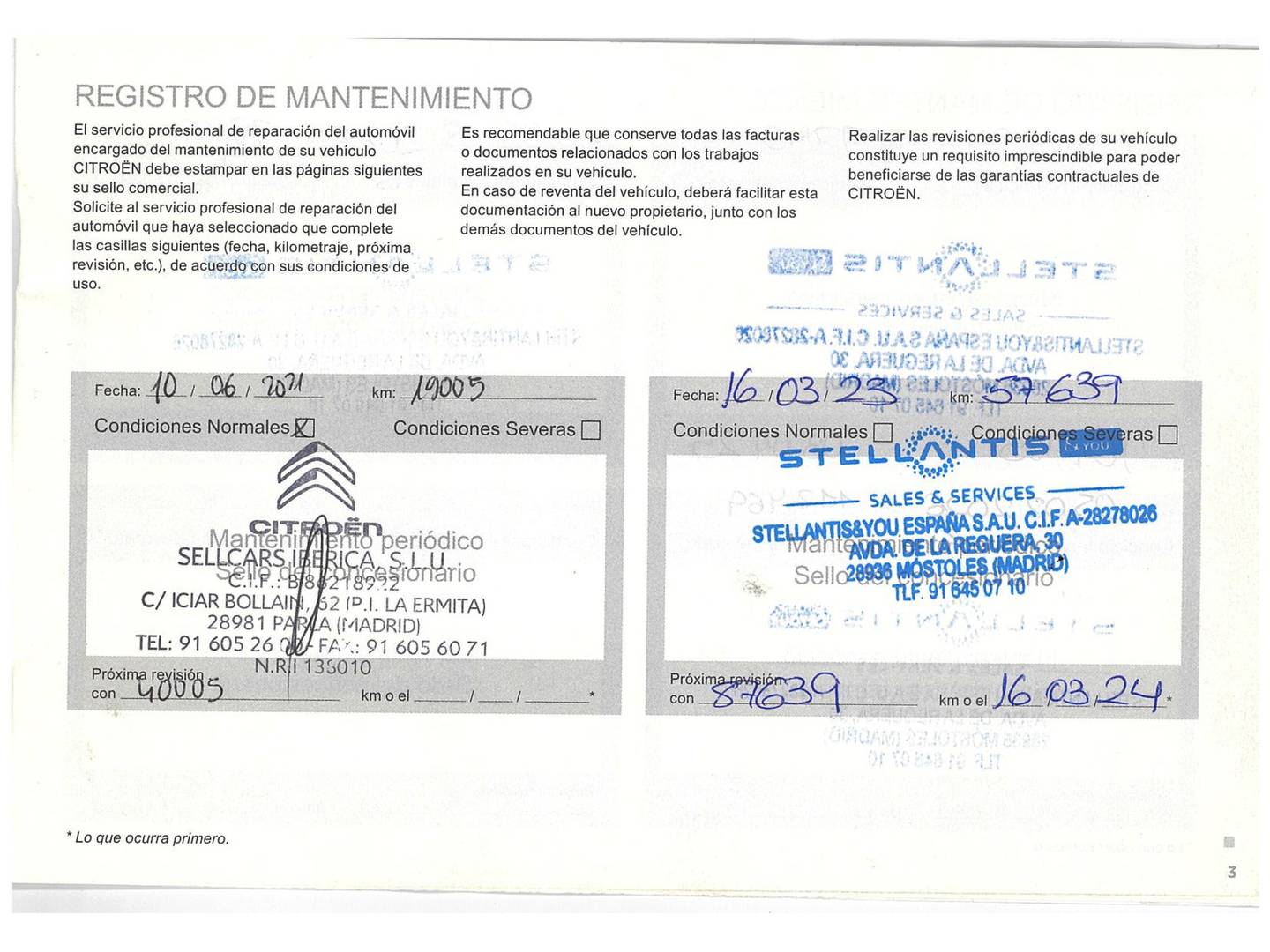 Foto del mantenimiento del Citroën Berlingo Citroën Berlingo BlueHDi 130 S&S Talla M Shine (130 CV)