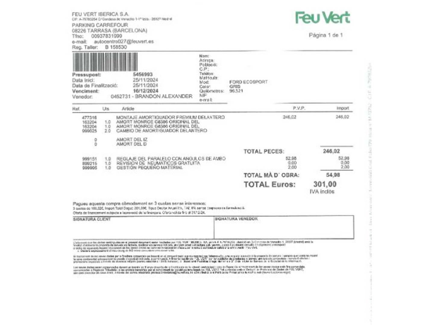 Foto Ford EcoSport Ford EcoSport 1.5 TDCi Titanium (95 CV)