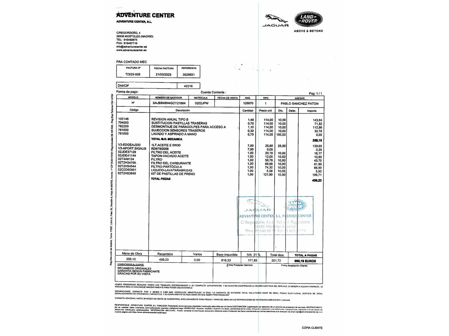 Foto Jaguar XF Jaguar XF 2.0 D Pure Auto (180 CV)