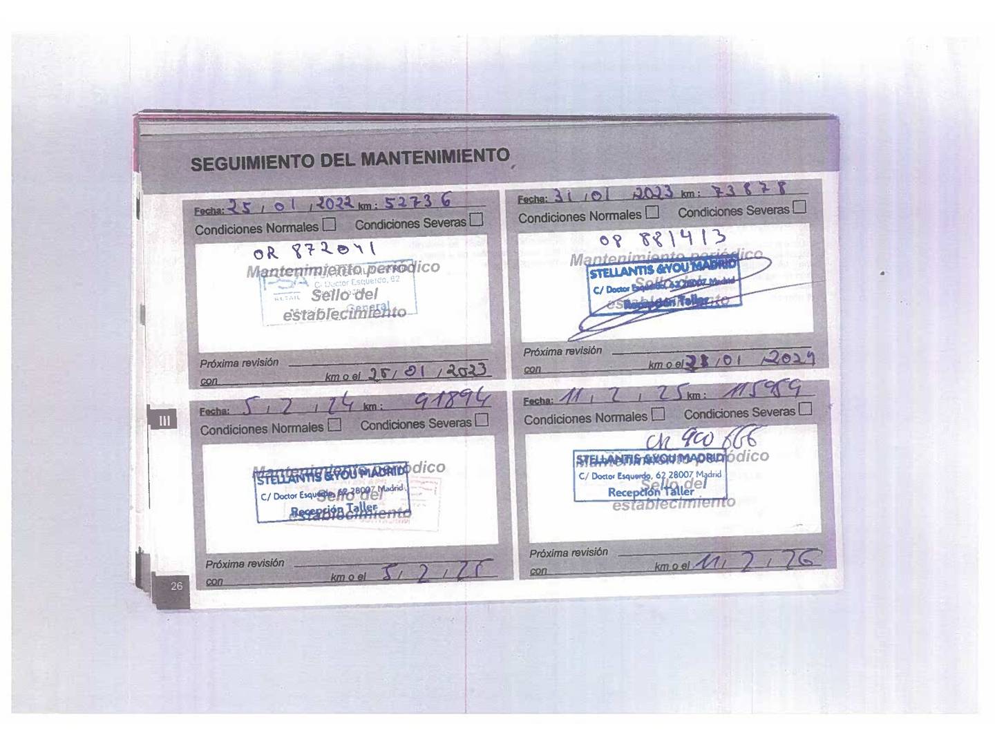 Foto del mantenimiento del Citroën C4 Spacetourer Citroën C4 Spacetourer PureTech 130 Feel (130 CV)