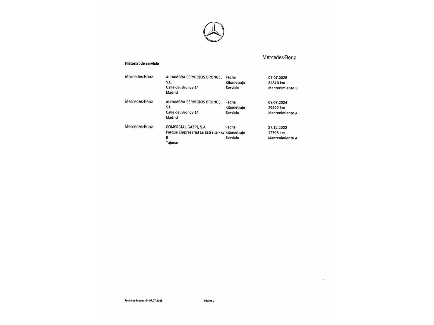Foto del mantenimiento del Mercedes Clase C Mercedes Clase C 200 Coupe (184 CV) Pack AMG