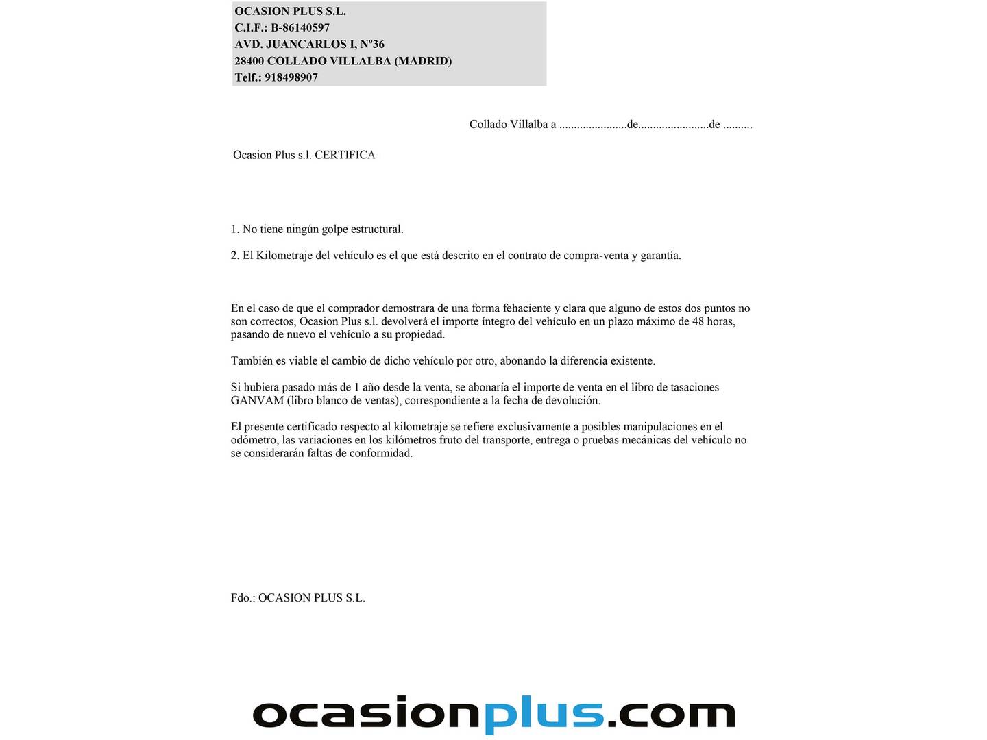 Foto del certificado del Seat Ibiza Seat Ibiza 1.0 TSI S&S Special Edition Xcellence (115 CV)