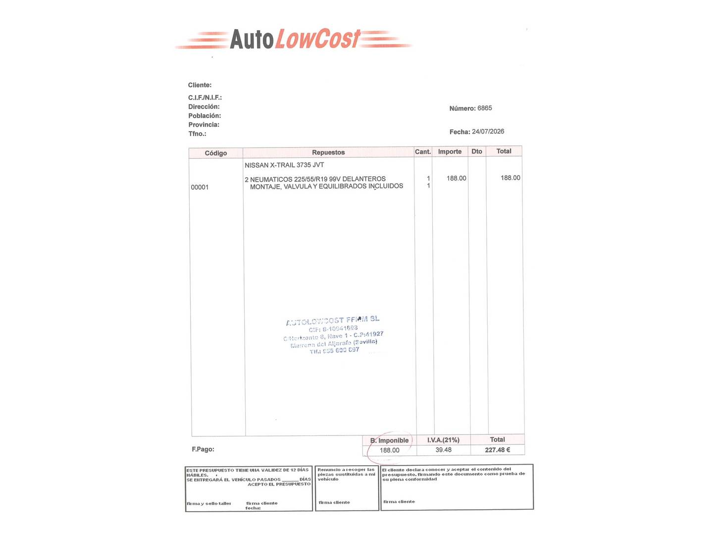 Foto del mantenimiento del Nissan X-TRAIL Nissan X-Trail dCi 130 N-Connecta (130 CV)