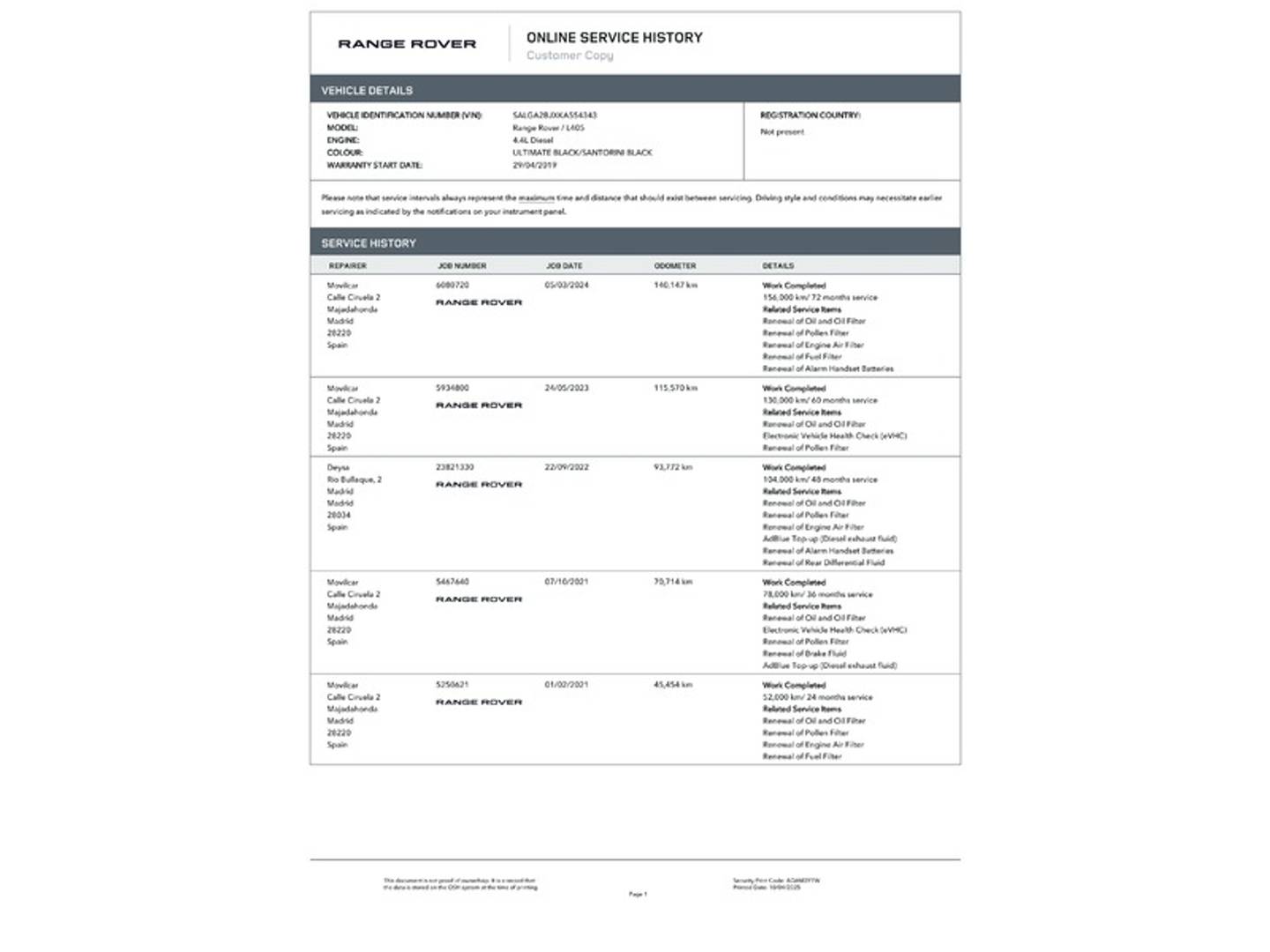 Foto Land Rover Range Rover Land Rover Range Rover 4.4 SDV8 Vogue (339 CV)