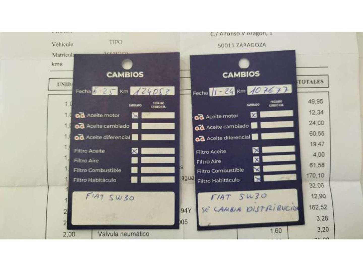 Foto del mantenimiento del Fiat Tipo Fiat Tipo 1.6 Multijet Lounge (120 CV)