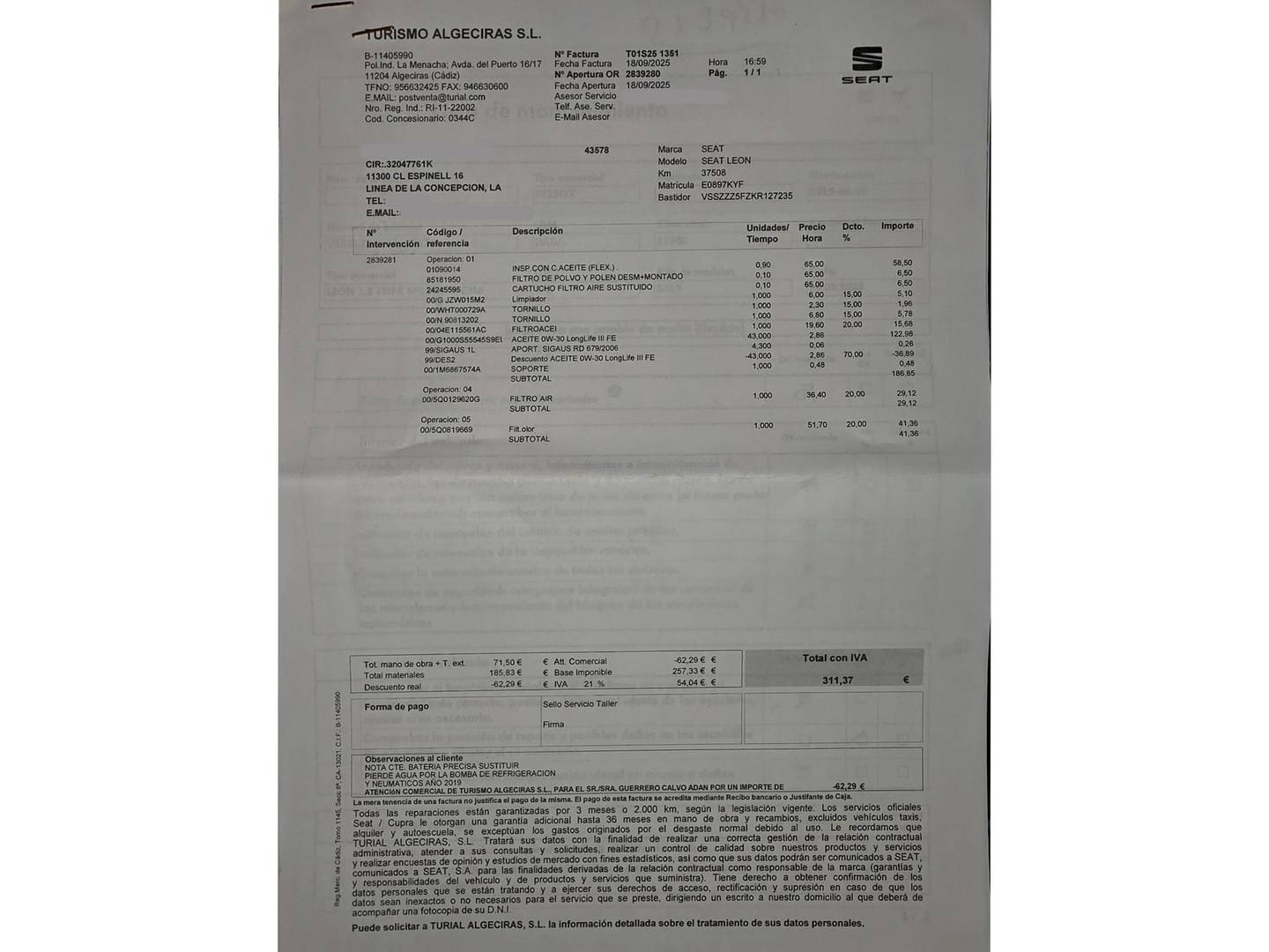 Foto Seat León SEAT León 1.5 TSI S&S FR (150 CV)