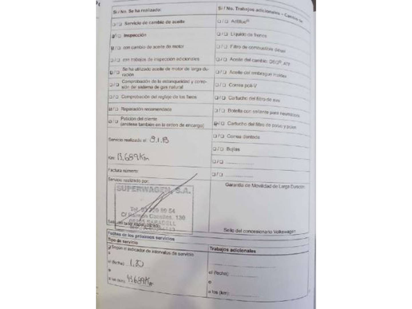 Foto del mantenimiento del Volkswagen Golf Volkswagen Golf Special Edition 1.2 TSI BMT  (110 CV)