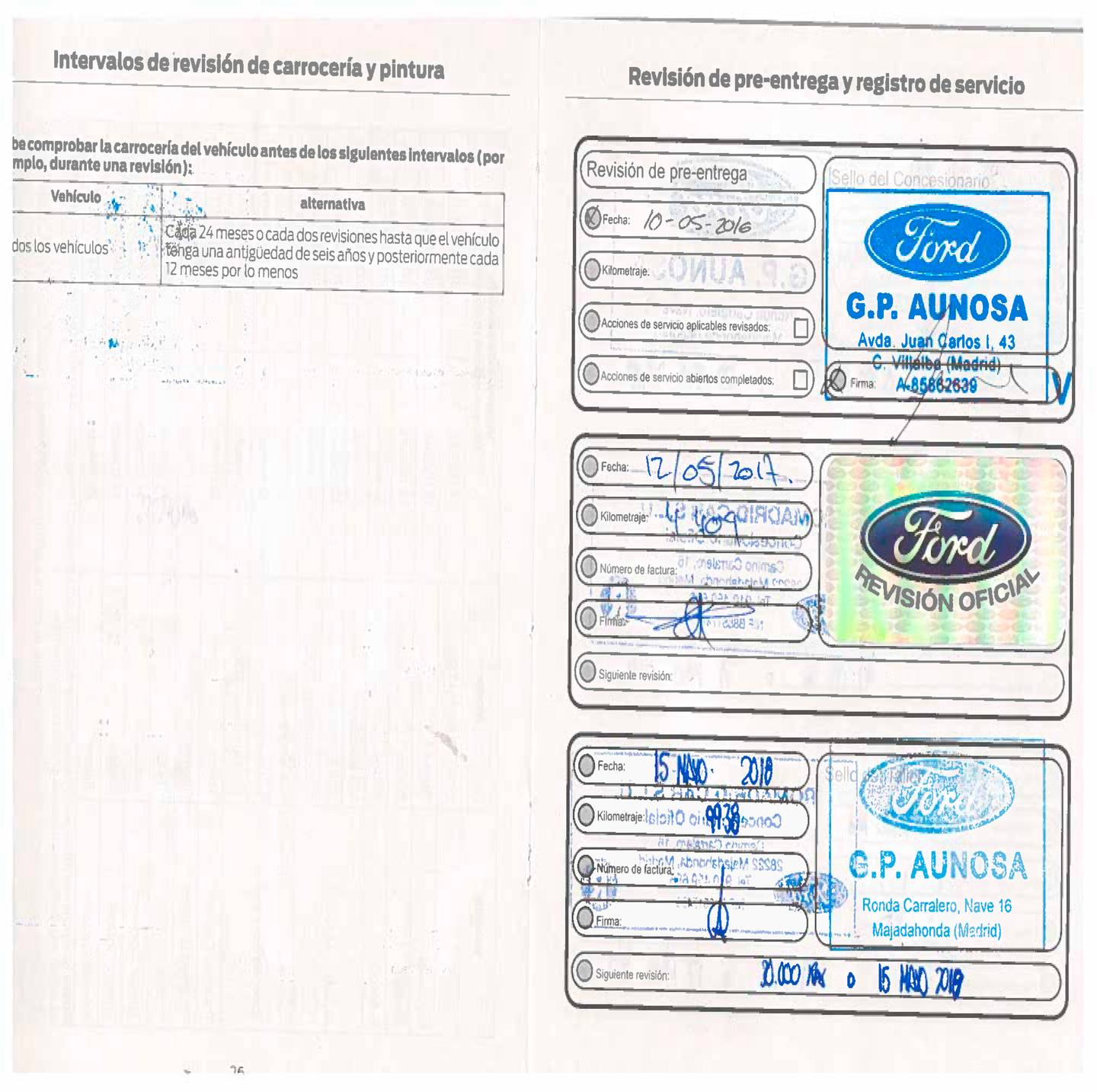 Foto del mantenimiento del Ford Fiesta Ford Fiesta 1.25 Duratec Titanium (82 CV)