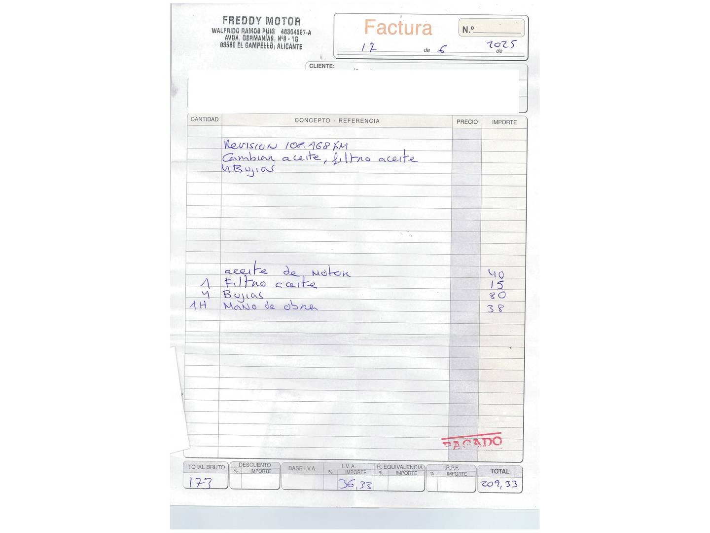 Foto del mantenimiento del Renault Clio Renault Clio Yahoo! 1.2 16v (75 CV)