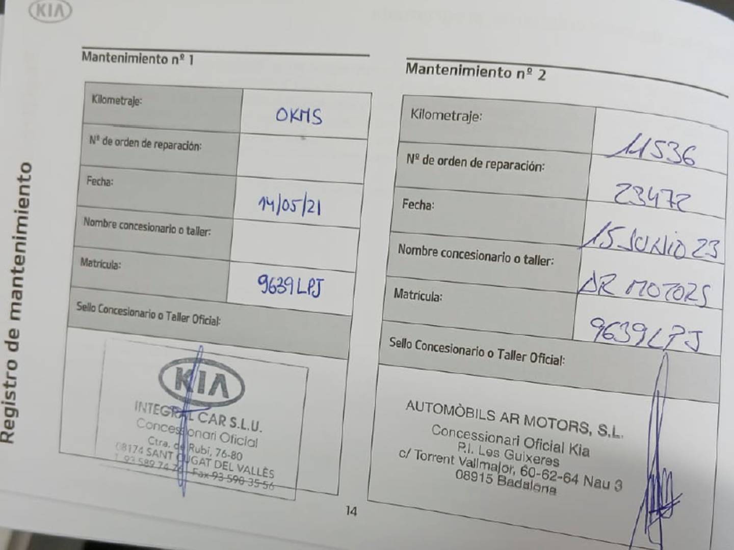 Foto del mantenimiento del KIA Sportage KIA Sportage 1.6 MHEV Drive Plus  (136CV) 4x2