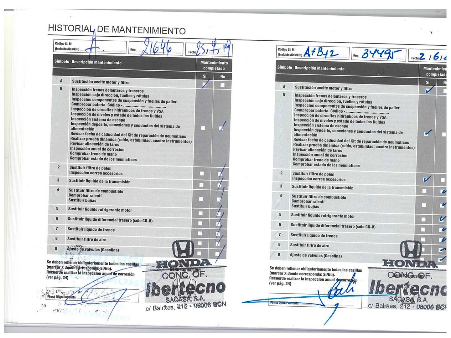 Foto del mantenimiento del Honda HR-V Honda HR-V 1.5 i-VTEC Executive (130 CV)