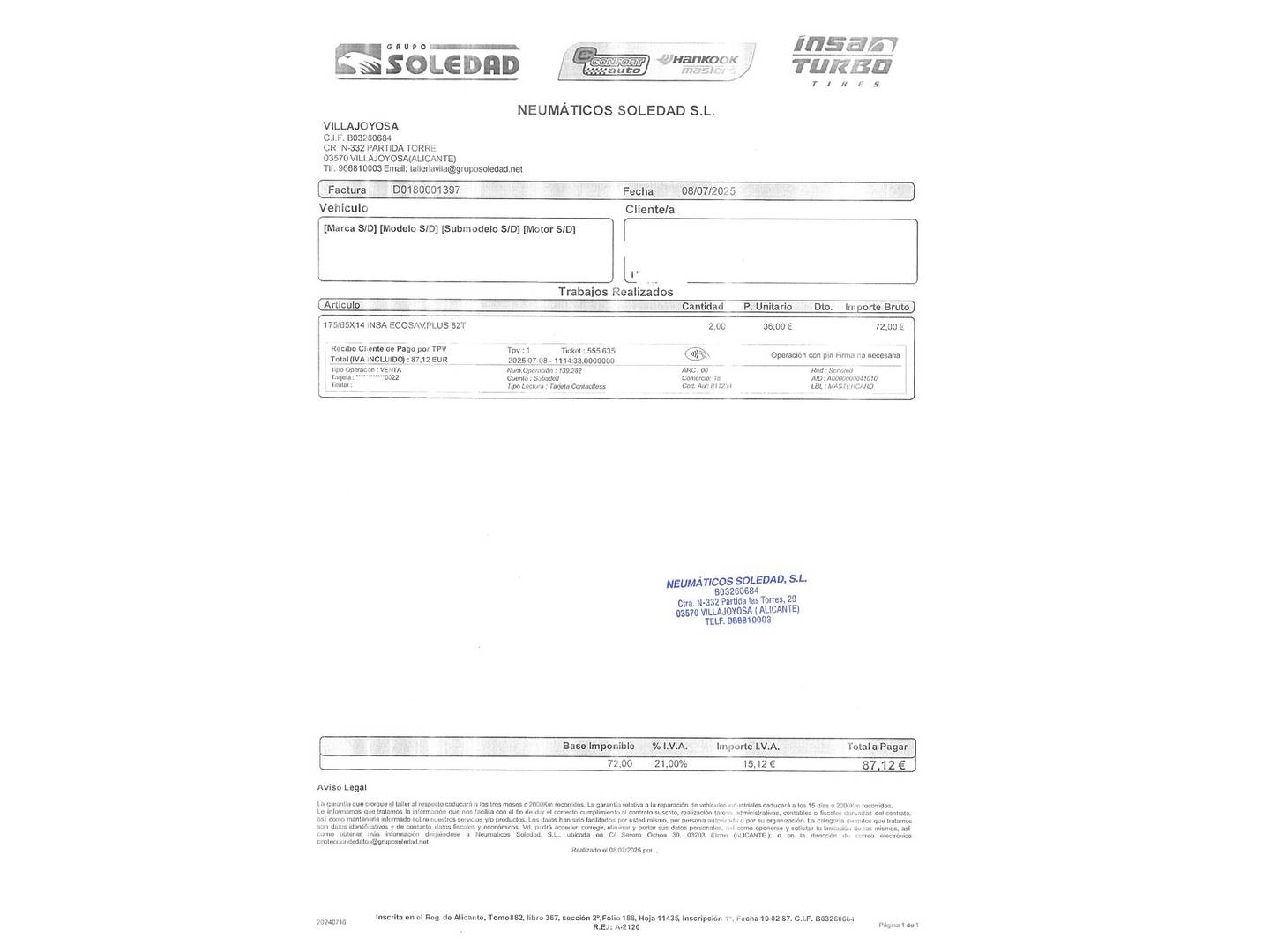 Foto del mantenimiento del Citroën C3 Citroën C3 1.4 SX Plus (75 CV)