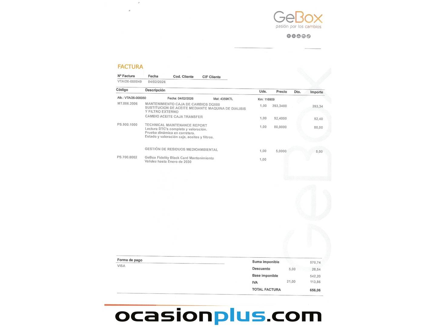 Foto del mantenimiento del Seat Tarraco Seat Tarraco 2.0 TDI S&S Xcellence Plus 4Drive DSG (190 CV) 7 Plazas