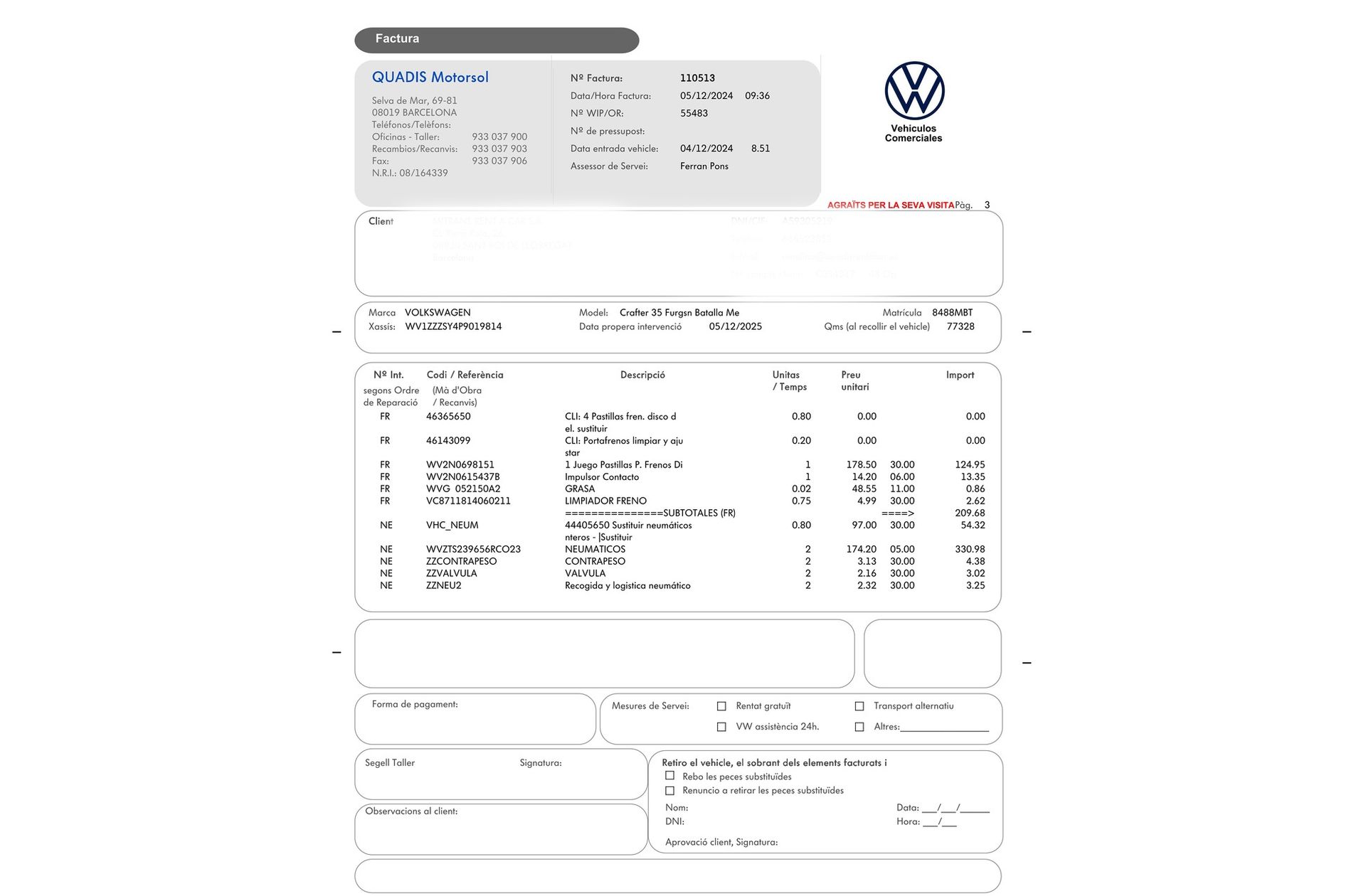 Volkswagen Crafter Furgon Batalla Media TN 2.0 TDI 3.500 - foto 19