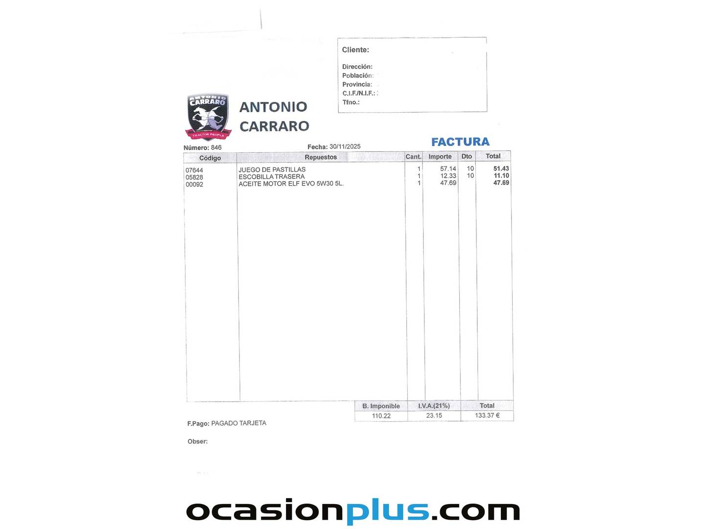 Foto del mantenimiento del Opel Astra Opel Astra 1.2 Turbo SHL 2020 (110 CV)
