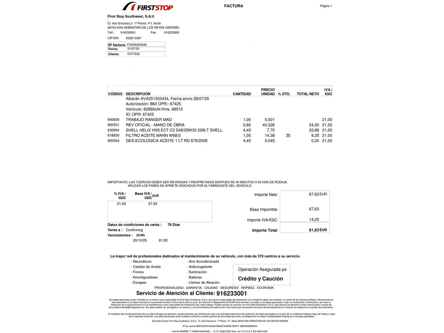 Foto del mantenimiento del KIA Ceed KIA Ceed Ceed 1.6 MHEV iMT Drive (136 CV)