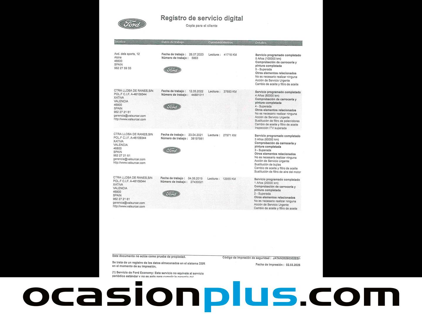 Foto del mantenimiento del Ford Focus Ford Focus 2.3 EcoBoost RS 4x4 (350 CV)