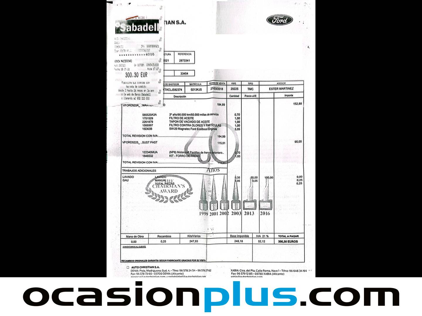 Foto del mantenimiento del Ford Tourneo Courier Ford Tourneo Courier 1.0 EcoBoost Sport (100 CV)