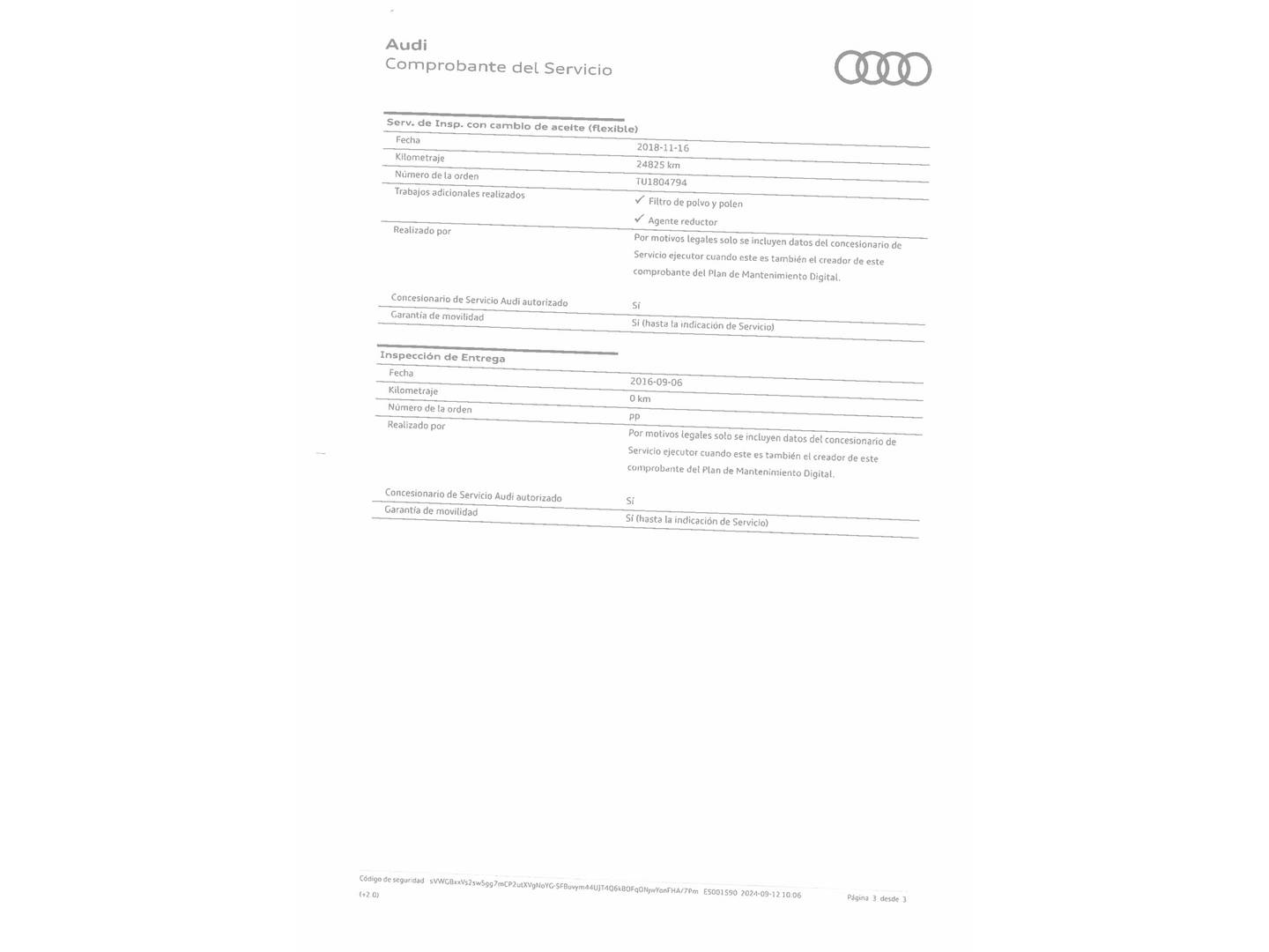 Foto del mantenimiento del Audi A5 Audi A5 Sportback S line 2.0 TDI clean diesel (150 CV)