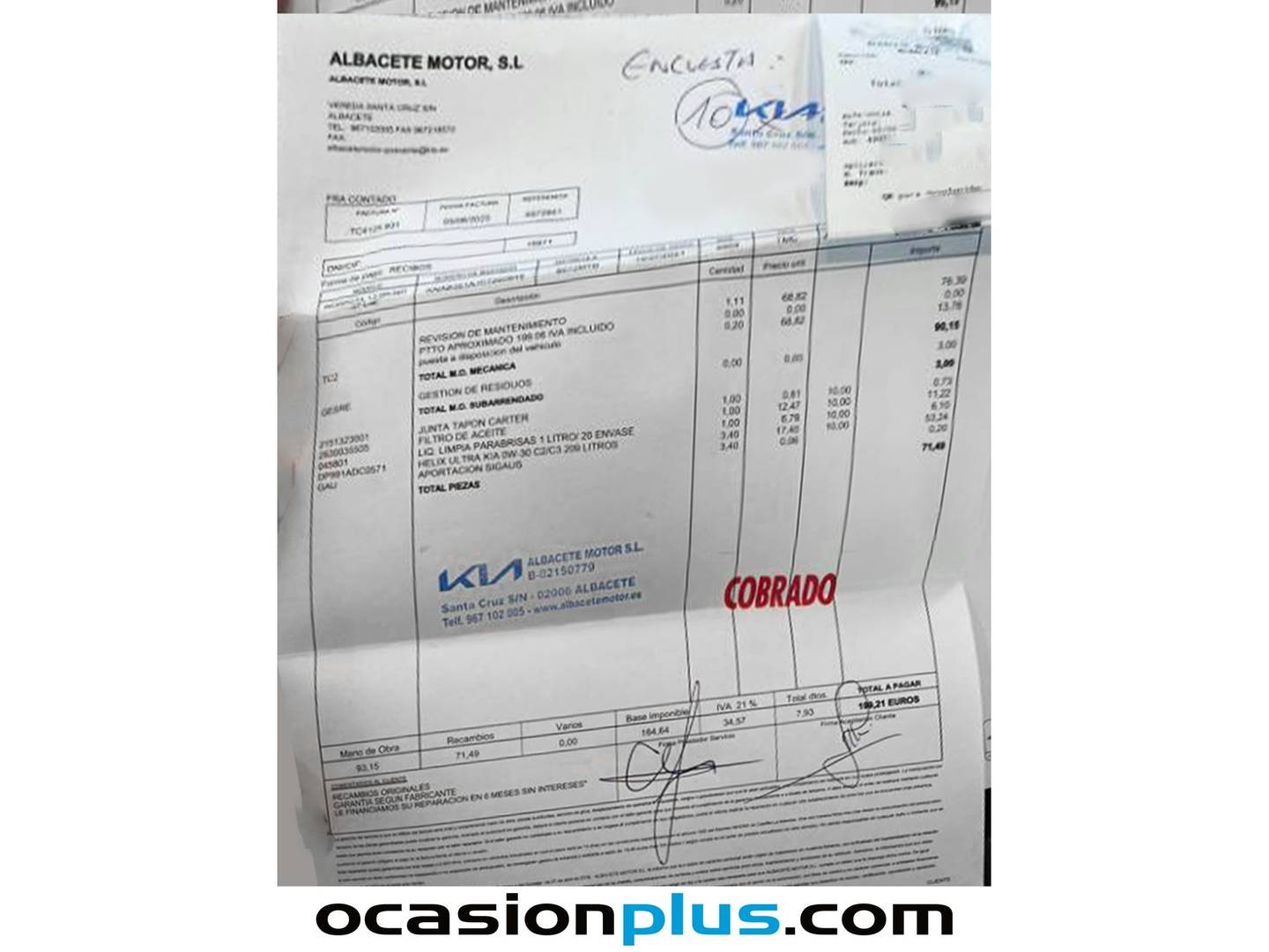 Foto del mantenimiento del KIA Picanto Kia Picanto 1.2 DPi AMT GT Line Auto (79 CV)