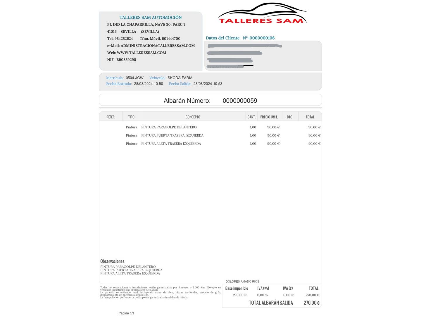 Foto del mantenimiento del Skoda Citigo Skoda Citigo 1.0 MPI Ambition (60 CV)
