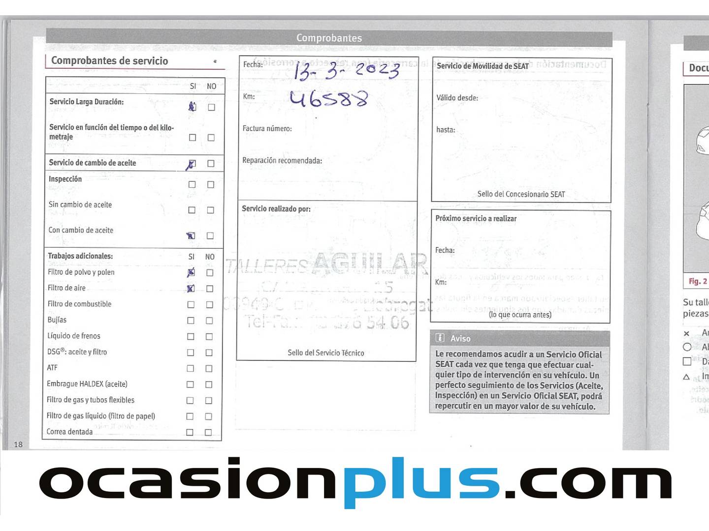 Foto del mantenimiento del Seat León Seat León ST ST 1.2 TSI S&S Style Plus (110 CV)