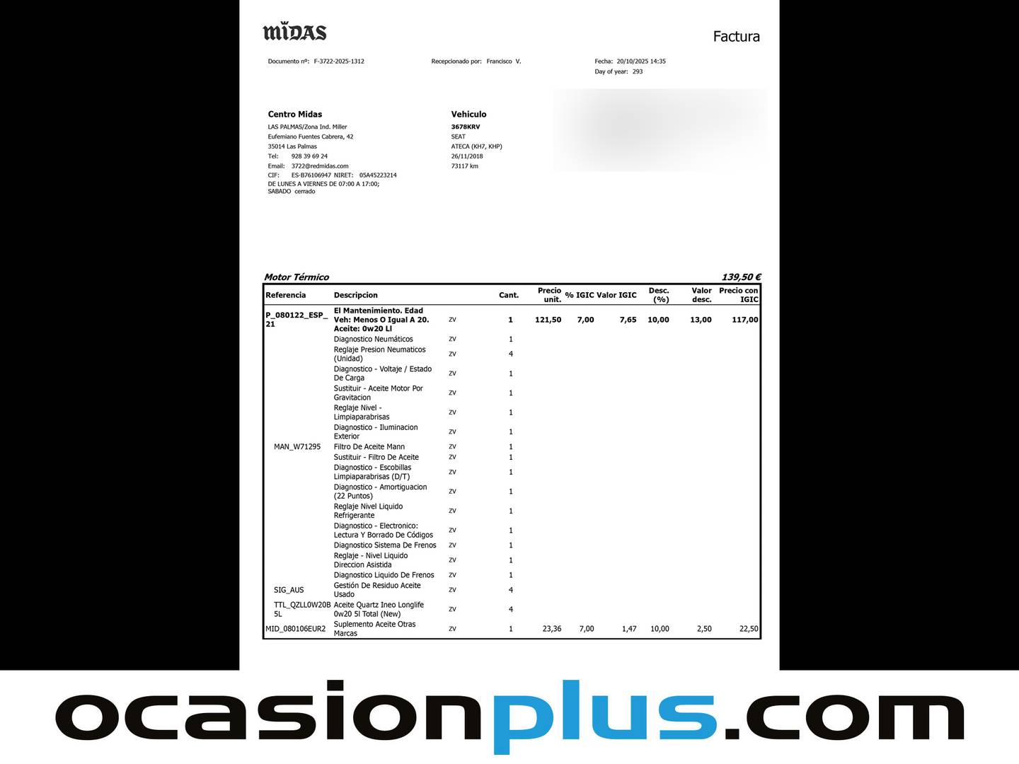 Foto del mantenimiento del Seat Ateca Seat Ateca 1.0 TSI S&S Ecomotive Style Plus Nav (115 CV)