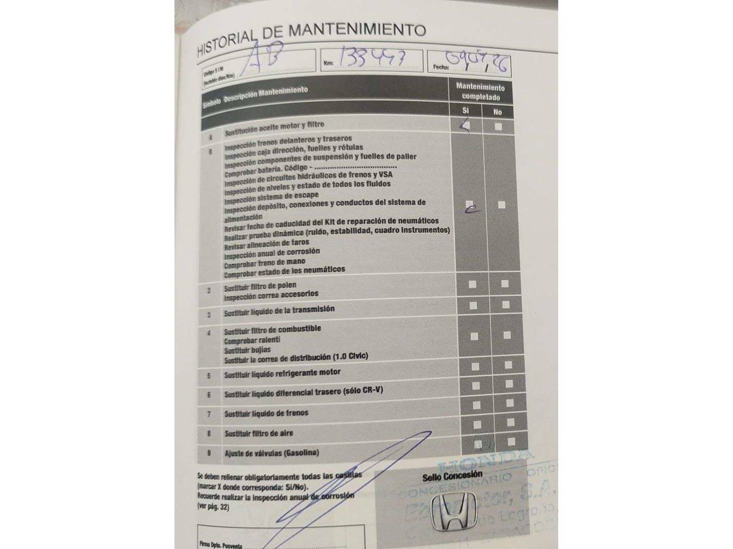 Foto del mantenimiento del Honda Civic Honda Civic 1.6 i-DTEC Elegance Navi (120 CV)