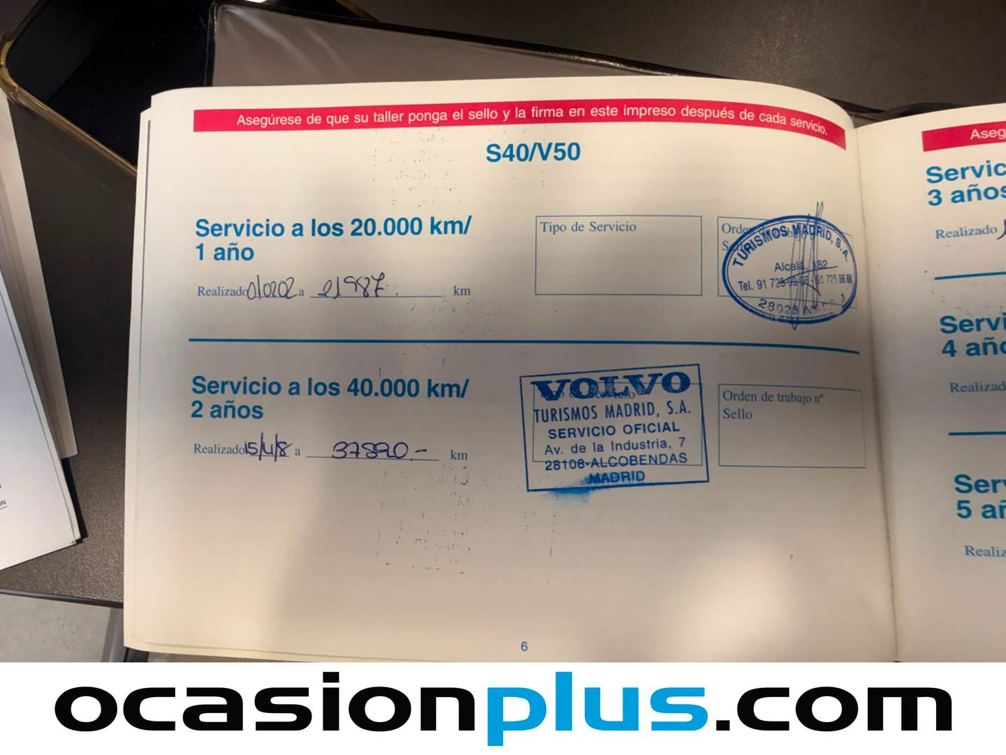 Foto del mantenimiento del Volvo S40 Volvo S40 2.0 D Momentum (136 CV)