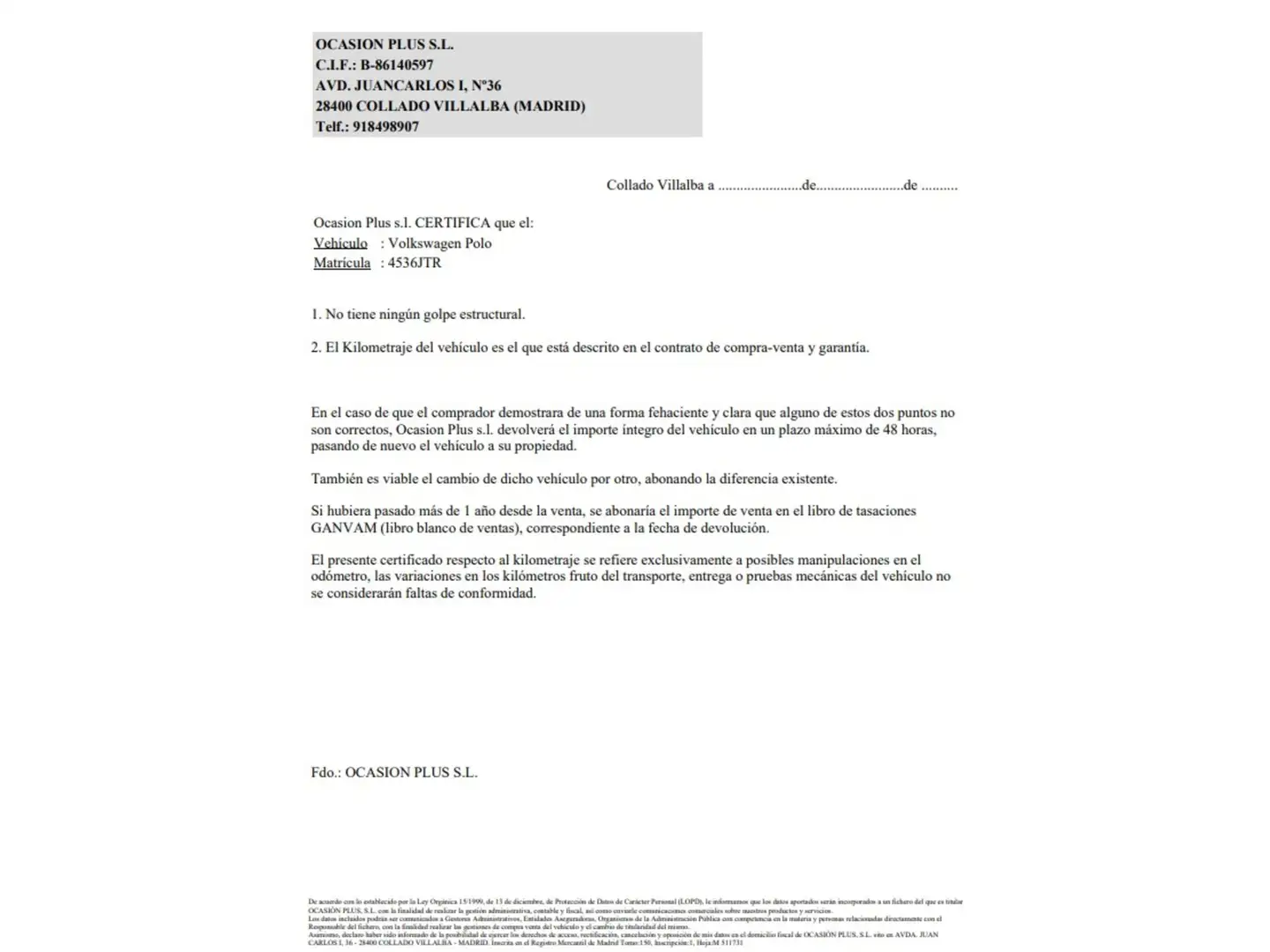 Certificado