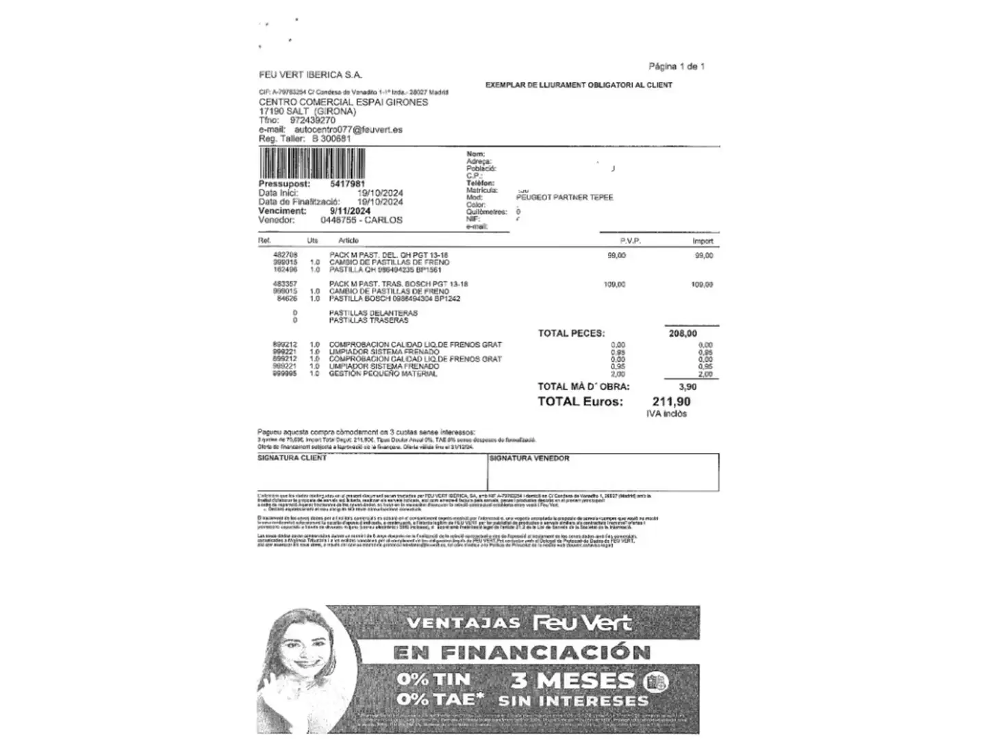 Foto Peugeot Partner Peugeot Partner Tepee Tepee BlueHDi 100 Outdoor (100 CV)