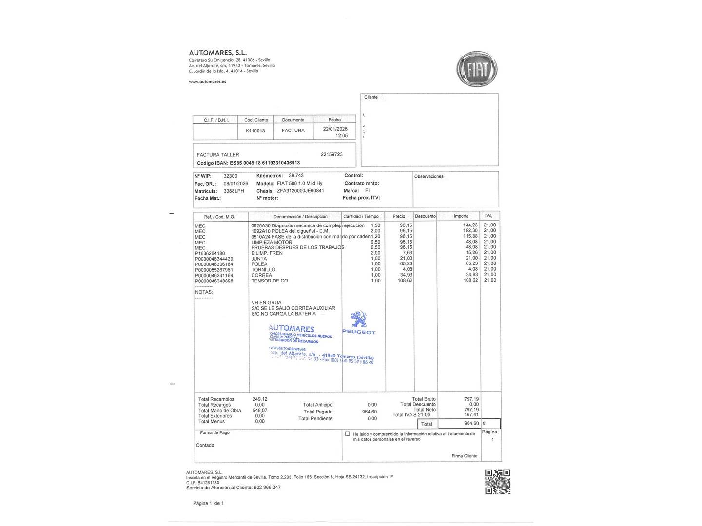 Foto Fiat 500 Fiat 500 1.0 Hybrid Sport (70 CV)