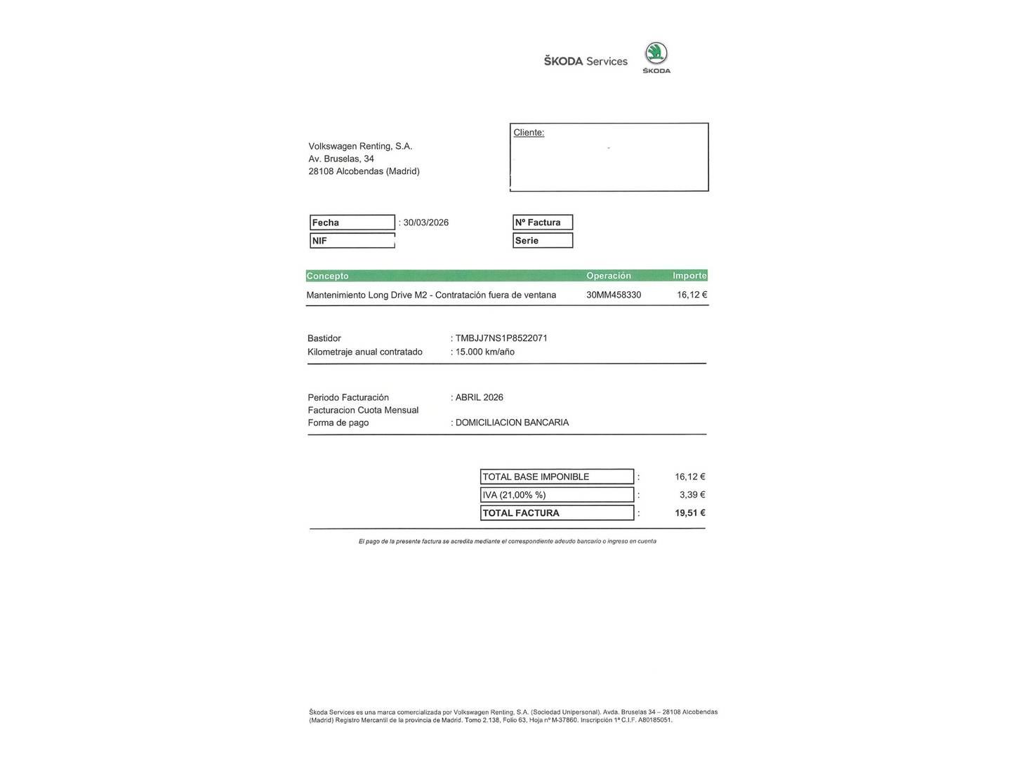 Foto del mantenimiento del Skoda Kodiaq Skoda Kodiaq 2.0 TDI Sportline 4x2 DSG (150 CV) 7 plazas