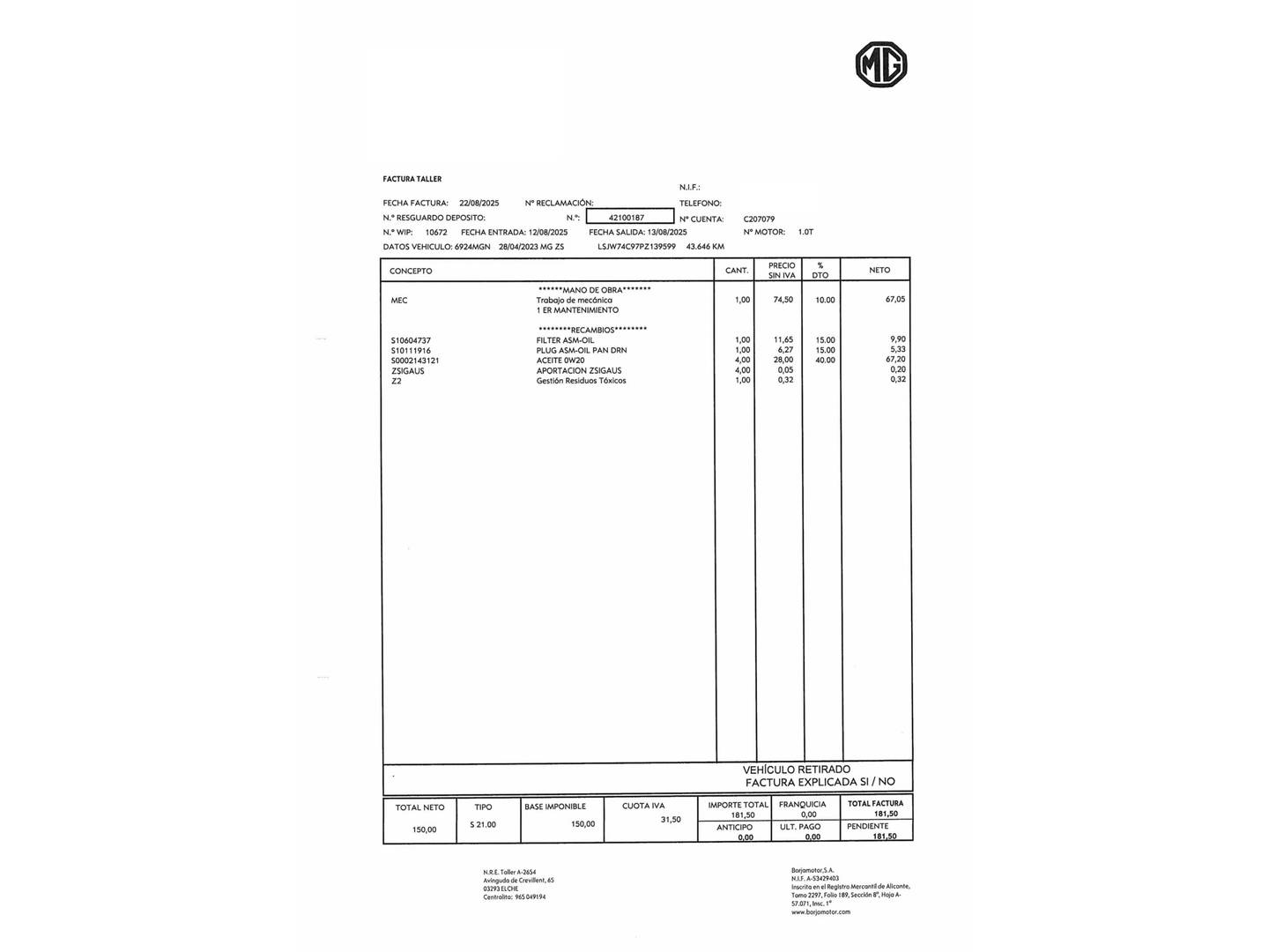 Foto MG ZS MG ZS 1.0T Luxury (111 CV)
