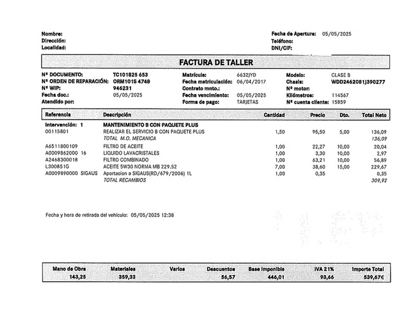 Foto Mercedes Clase B Mercedes-Benz Clase B 200 d (136 CV)